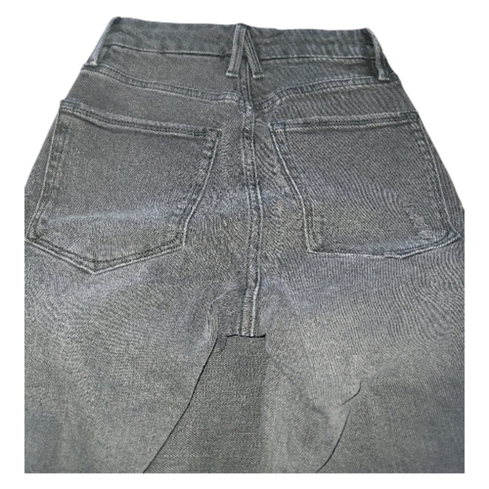 GOOD AMERICAN Good Classic High Waist Skinny Jean Faded Washed Black Gray NEW - Picture 5 of 7